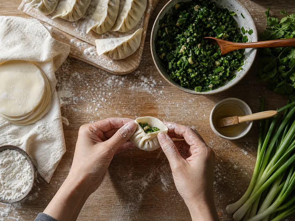俯拍食谱步骤短片