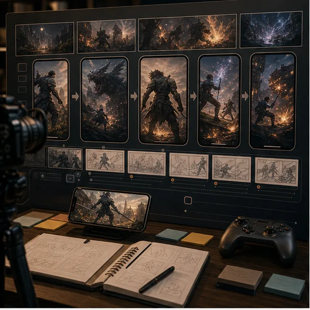 Mobile Game Ad Storyboard